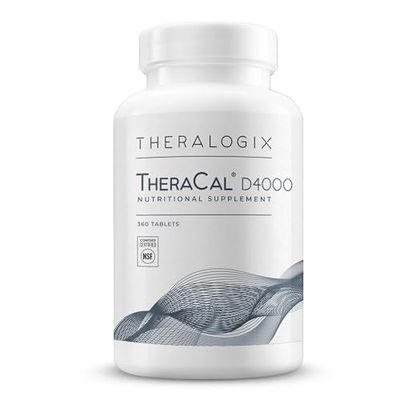 Theralogix TheraCal D4000 - Bone Health Support Supplement with Calcium, Magnesium, Vitamin D3, Vitamin K2 Boron - 90-Day Supply - NSF Certified - 360 Tablets