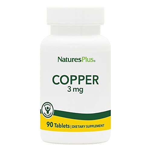 NaturesPlus Copper 3 mg - 90 Tablets - Supports Overall Wellness - Gluten Free - 90 Servings