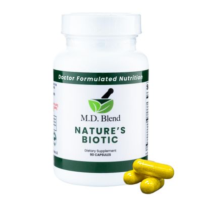 M.D. Blend Nature s Biotic - Expert Formulated Supplement - Immune Functions System Wellness - Key Vitamins Minerals - Powerful Berberine, Oregano, Garlic, Magnesium, Zinc - 90 Capsules
