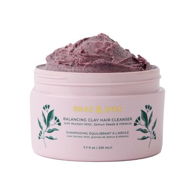 SHAZ KIKS Balancing Clay Hair Cleanser Sulfate-Free,Clarifying Shampoo for All Hair Types Strengthen Roots and and Reduce Hair Shedding with Indian Clay and Hibiscus