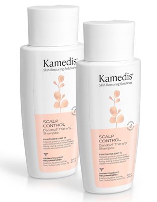 KAMEDIS Anti-Dandruff Therapy Shampoo. For Dry, Itchy, Flaky, Sensitive Scalp and Seborrheic Dermatitis. Contains 1 Zinc Pyrithione and Salicylic Acid. Hair Head Treatment. 13.4 Fl Oz. (2pk)