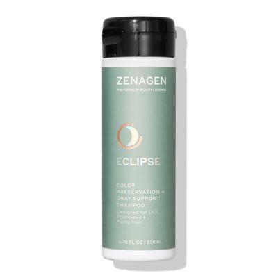 ZENAGEN Eclipse Color Preservation Gray Support Shampoo Enhances Hair Color Vibrancy, Reduces Gray Appearance, Nourishes Strengthens Aging Hair, Plant-Based, Color-Safe, All Hair Types, 6.75 oz