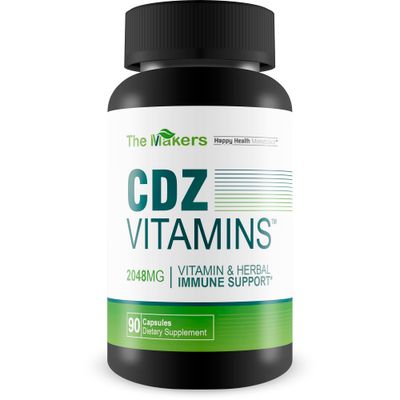 The Makers CDZ Vitamins - Our Best Health Supplement - Vitamin C D Zinc Herbs - Full Body Health Supplements - Cdz Supplement Vitamin C D and Zinc - Overall Health Support - Full Body Supplements