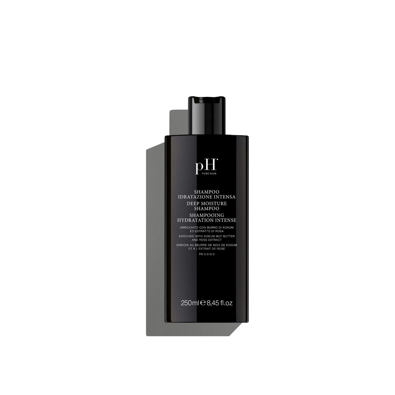 pH PURE HAIR Deep Moisture Shampoo Hydrating Shampoo for Dry, Damaged Color-Treated Hair, Enriched with Kokum Butter Rose Extract - 8.45 Oz