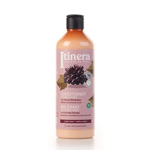 Itinera Volume Curls Conditioner with Tuscan Red Grapes (12.51 fl oz) - for Defined and Bouncy Curls - Vegan Friendly - 96 Natural Origin Ingredients