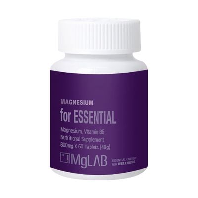 Magnesium for Essential (60 Tablets) Daily Supplement for Energy Recharge and Muscle Health. Magnesium 315mg, Vitamin B6. Mini-Sized