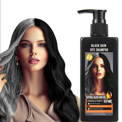 Ammonia-Free Instant Black Hair Dye Shampoo for Gray Coverage,Non-Staining scalp Long-Lasting Natural Black Hair Color Shampoo for MenWomen,Gentle Dye for Damaged Hair