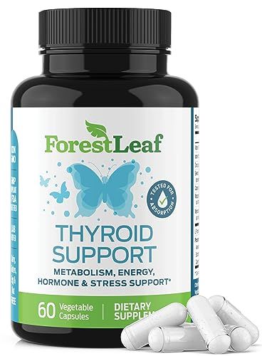 Thyroid Support for Women and Men with Iodine - Energy, Focus Power Thyroid Supplement - All Natural Herbal Mineral and Vitamin Complex with B12, Zinc, Selenium, Ashwagandha - 60 Vegetarian Capsules