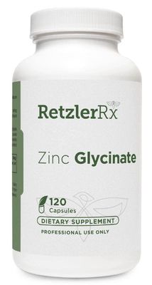 HormoneSynergy Zinc Glycinate 20mg Supplement - 120 Vegetarian Capsules with TRAACS Formula for Optimal Health Support - Zinc Bisglycinate for Immune Function, Skin Health Metabolism