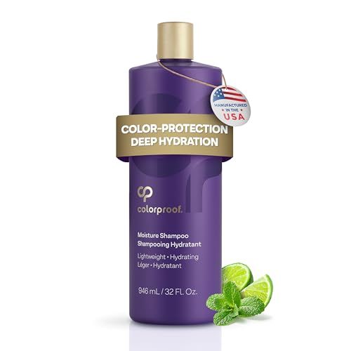 ColorProof Moisture Shampoo 32 Fl. Oz. Hydrating Sulfate-Free Shampoo for Color-Treated Hair, Mojito Mint Scent