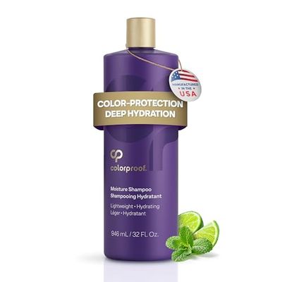 ColorProof Moisture Shampoo 32 Fl. Oz. Hydrating Sulfate-Free Shampoo for Color-Treated Hair, Mojito Mint Scent