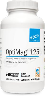 XYMOGEN OptiMag 125 - Magnesium Supplement with Di-Magnesium Malate Glycinate Lysinate to Support Nerve, Muscle, Bone Health Heart Health (240 Capsules)
