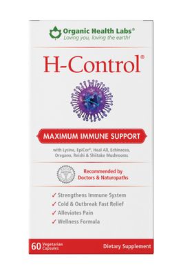 Organic Health Labs H-Control, Vitamin C with Zinc for Maximum Immune Support, 60 Veggie Capsules