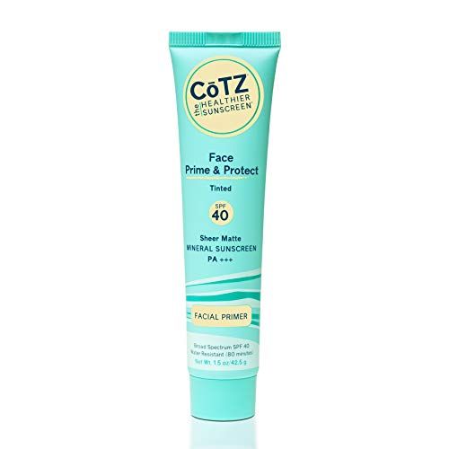 COTZ Face Prime Protect Tinted Mineral Sunscreen and Facial Primer Broad Spectrum SPF 40 PA 1.5 oz 42.5 g.