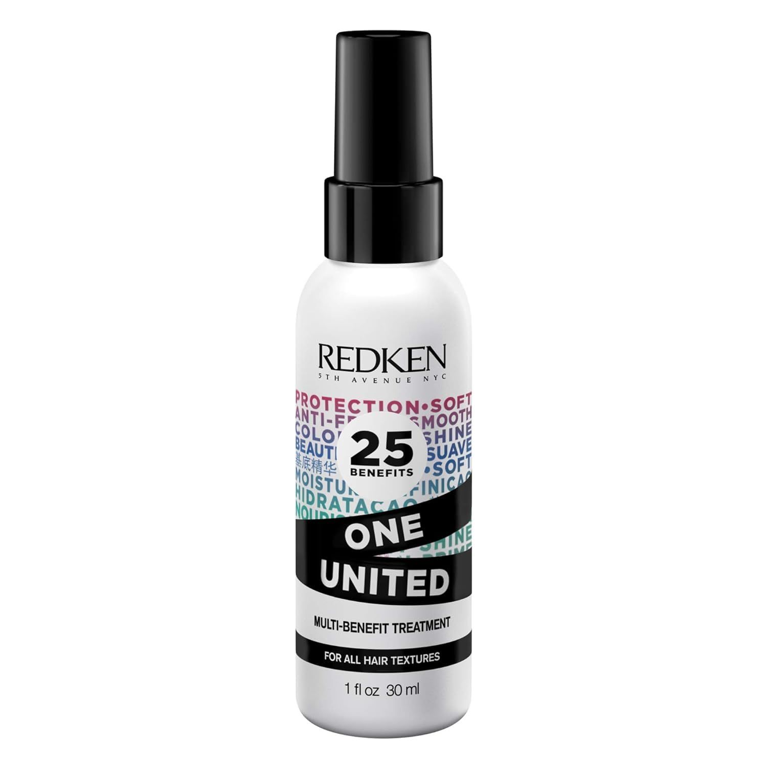 Redken One United All-In-One Leave In Conditioner Multi-Benefit Treatment Heat Protectant Spray for Hair All Hair Types Paraben Free
