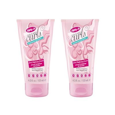 Dippity Do Girls with Curls Leave-In Curl Defining Cream - Anti-Frizz Styling Cream for Curly Wavy Hair - Includes Shea Butter Coconut Oil to Strengthen Protect - 125 mL4.2 fl oz - 2 Pack