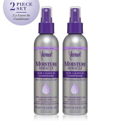 jhirmack 10-in-1 Leave-In Conditioner Spray Heat Protectant Detangles, Softens, Repairs Adds Shine Made with Vitamin E B5 Set of 2