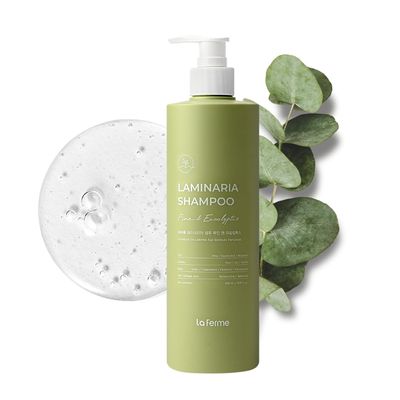 laferme Laminaria Shampoo with Organic Ingredient, Korean Clarifying Shampoo, Hydrating for Dry Hair, Strengthening for Weak Hair, Sulfate Paraben-Free, for Women Men,16.9 FL. OZ, Pine Eucalyptus
