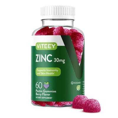 Zinc Gummies Adult Teens - 30mg - Immune Health Support Antioxidant Support - Vitamin Zinc Supplement - Vegan, Gelatin Free, GMO Free - Tasty Chewable Berry Flavored Gummy
