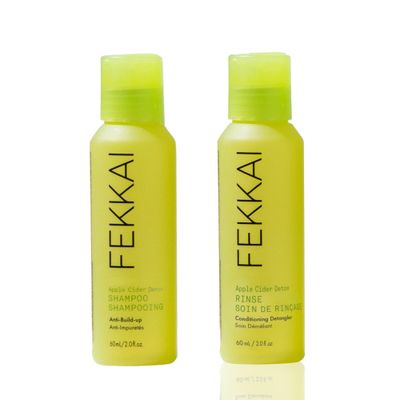 Fekkai Apple Cider Detox Rinse (2 oz) Apple Cider Detox Shampoo (2 oz) - Free of Sulfates, Parabens, Phthalates - Vegan, Cruelty-Free