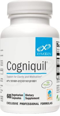 XYMOGEN Cogniquil - Support for Clarity, Focus, Motivation, Mental and Physical Energy - Magnesium L-Threonate to Supply Bioavailable Magnesium to The Brain, Theacrine Vitamin B12 (60 Capsules)