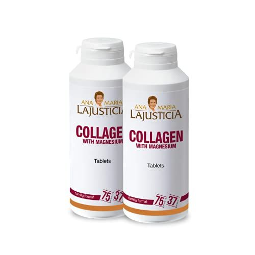 2 Pack Ana Maria LaJusticia Collagen with Magnesium - 450 Tabs - Rejuvenate Your Skin - Strengthen Your Nervous System - Keep Bones and Teeth in Good Condition - Spain