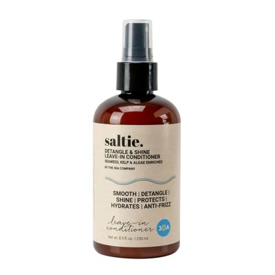 Saltie by 30A Leave-In Conditioner, 8.5 fl. Oz250ml - Seaweed, Kelp Algae Enriched Detangle Shine Hair Treatment -Ideal For Frizzy and All Hair Type , Protects Scalp