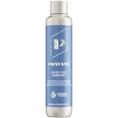Pravana Moisture Marvel Conditioner Hydrates, Moisturizes, Nourishes For Dry, Color Treated Hair Chromasilk Enhances Shine Protection Vegan, Cruelty-Free Paraben Sulfate Free 10 Fl Oz