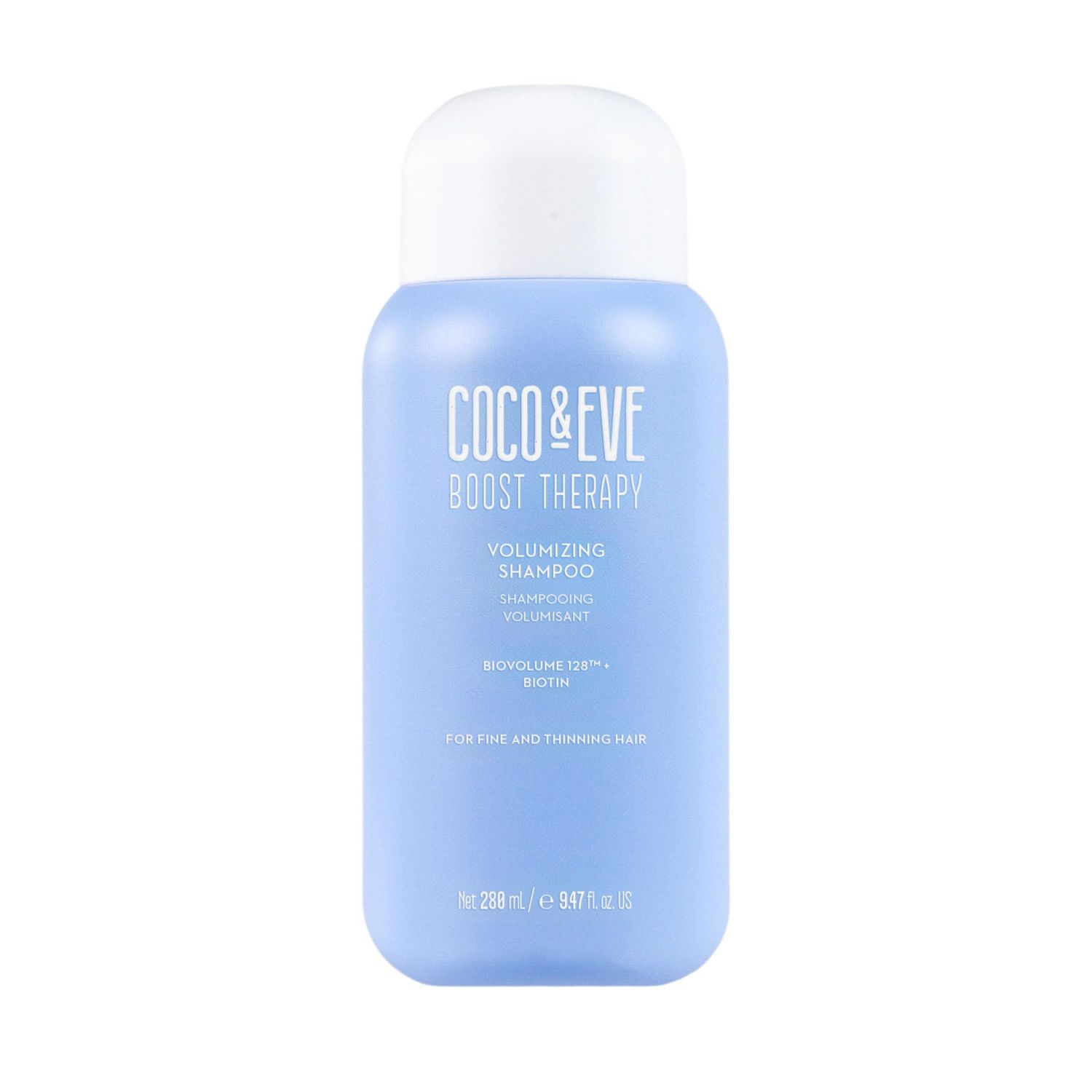 Coco Eve Boost Therapy Hair Volumizing Shampoo with Biotin, Panthenol to Target Hair Thinning, Enhance Volume and Density. Strengthening, Thickening Shampoo for Fuller, Healthier Hair (9.47 fl oz)