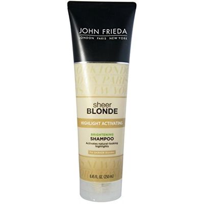 John Frieda Sheer Blonde Highlight Activating Brightening Shampoo Darker Blondes, 8.45 oz