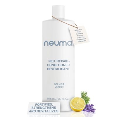 Neuma Neu Repair Conditioner 32 Fl. Oz. Sulfate Free Paraben Free Repairing Conditioner - Fortifies, Revitalizes, Strengthens, Nourishes, Moisturizes, Lemon, Lavender Fir Needle Scent