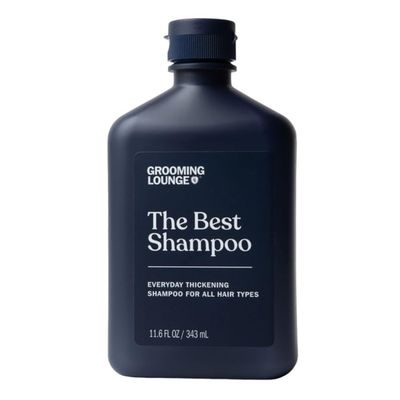 Grooming Lounge The Best Shampoo - Scalp Clarifying, Frizz Control Hair Wash for Men - Promotes Hair Length and Strength - Clean, Stimulating Peppermint Fragrance with Rosemary for Regrowth - 11.6 oz