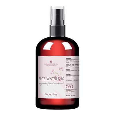 Rice Water Hair Growth Mixture - 100 Natural, Extra Strength, Herbal Mist, Spray, Conditioner for Hair Scalp Locs Dry Oily Brittle - Fermented Aloe Vera D-Panthenol Antioxidants - Packaging May Vary