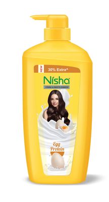 Nisha Egg Protine Shampoo For Smooth Soft Silky Hair, 21.97 Fl Oz Deep Cleans For All Hair Types