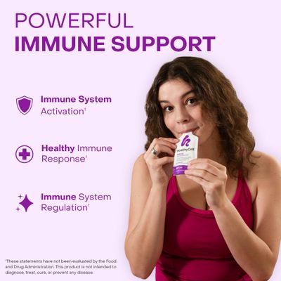 Healthycell Immune Super Boost Daily Liquid Supplement - Immune Support Supplement for Adults with Echinacea, Elderberry, Vitamin C, Vitamin D, Calcium Zinc - 30 Gel Packs