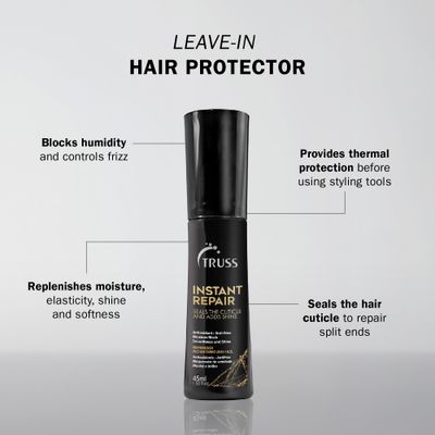 Truss Instant Repair - Daily Leave-In Hair Protector and Humidity Blocker - Seals Split Ends, Leaving Hair Shiny and Silky Soft