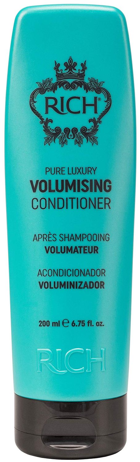 RICH Pure Luxury Volumizing Conditioner with Coconut Oil - Hair Thickening Volume Conditioner for Fine Flat Hair - Restores Softness Shine, Fortifies Strengthens Hair - 6.75 Oz