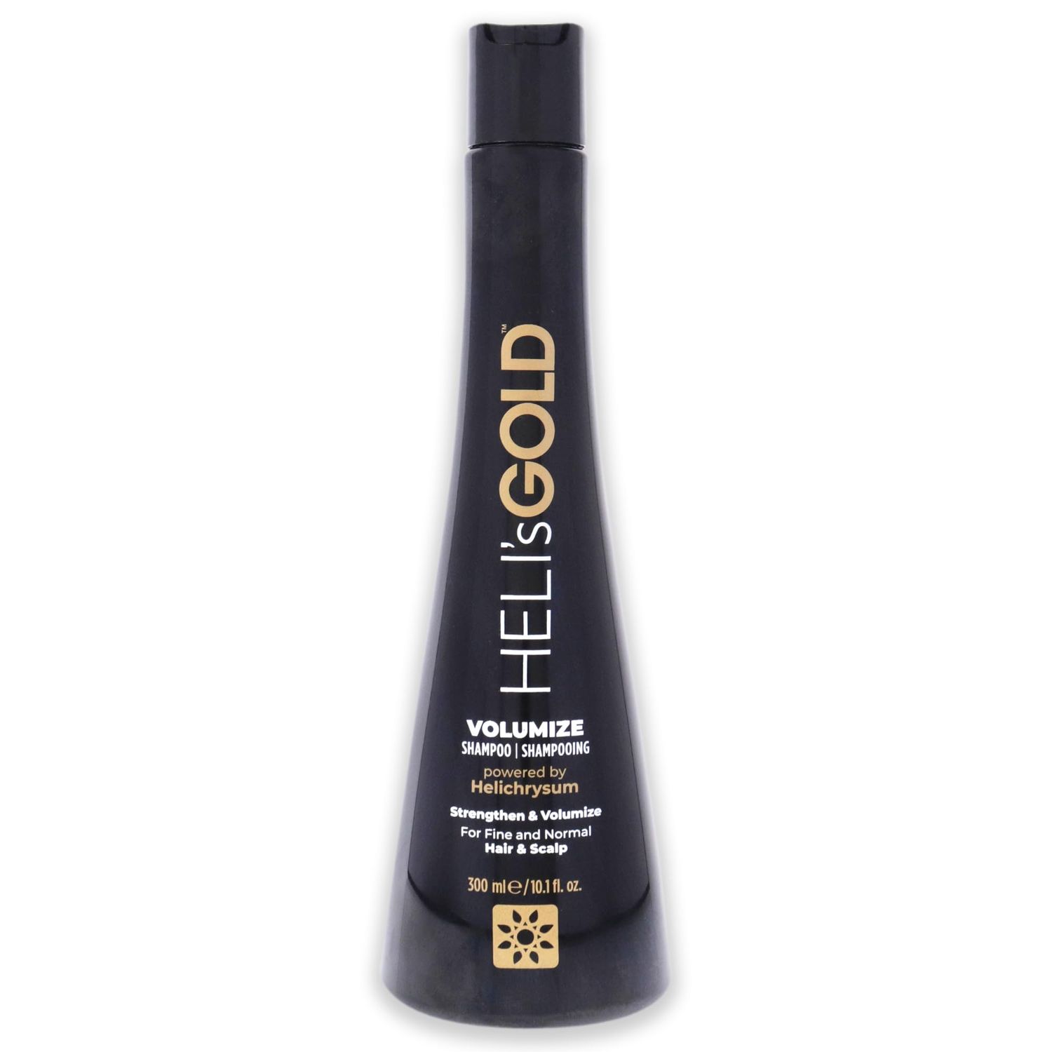 Heli&#39;s Gold Volumize Shampoo - Gently Cleanses And Rebalances Your Scalp - Promotes Stronger, Revitalized Growth - Increases Hair Density And Vitality - Fine, Thin And Lifeless Strands - 10.1 Oz
