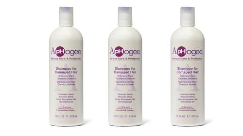 Aphogee Shampoo for Damaged Hair, 16 Fl Oz (Pack of 3)- Restores Strength, Shine, and Manageability