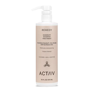 ACTIIV Remedy Dandruff Shampoo Treatment Relieves Dryness Flakes, Soothes Scalp Irritation, Supports Healthy Hair Scalp, Plant-Based, Color-Safe, Vegan, All Hair Types, 16 fl. oz
