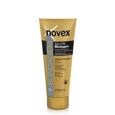 NOVEX Blindagem Thermal Protector Leave In - Heat Protectant - Smoothes the Hair by Controlling Excessive Frizz- Reconstructs the Hair Fiber - Long Lasting Effect - (200g7.0oz)