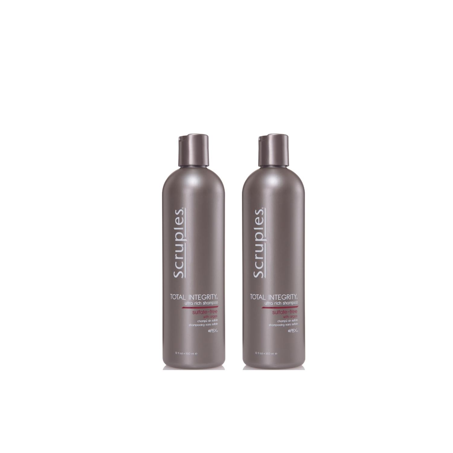Scruples Total Integrity Shampoo - Professional Argan Oil Shampoo - Nourishes Chemically Treated Hair and Prolongs Hair Color Life - Ultra-Rich Sulfate-Free Color Safe Shampoo, 12 oz (Pack of 2)
