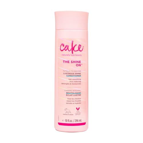 Cake Beauty Lustrous Shine Conditioner, The Shine On - Smoothing Frizz Reducing - Pracaxi Seed Oil, Camellia Kissi Seed Oil Sweet Almond Oil - For All Hair Types - 295 mL