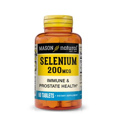 Mason Natural Selenium 200 mcg - Antioxidant Supplement for Immune Support Prostate Health, Essential Trace Mineral, 60 Tablets