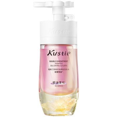 Kustie Cherry Blossom Shampoo for Women Men, Dual-Chamber Fresh Flower Extracts, Oil-Control Scalp Essence Amino Acid Cleanser, Deep Cleansing Nourishing for Oily Sensitive Scalp, 16.9 oz