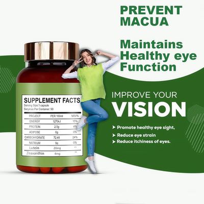 xaaqaa Eye Vitamins Supplement Contains Lutein, Zinc, Vitamins CE Eye Vitamin Mineral Supplement with Lutein 90pcs E