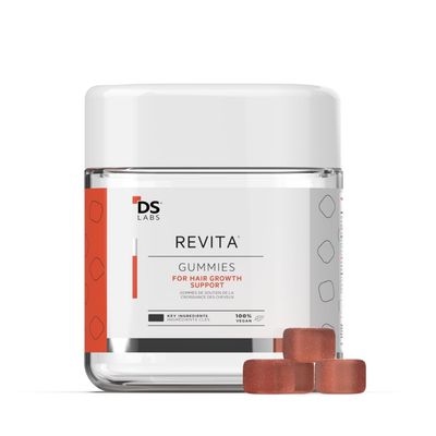 DS Laboratories Revita Hair Growth Gummies, Biotin, Vitamin D, Iron, Magnesium, Melatonin Zinc Supplement, Vegan, Supports Thicker Hair Growth, Gluten Free (Packaging May Vary)