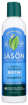 Jason Thin-to-Thick Extra Volume Shampoo, Strengthens and Volumizes Fine Hair with Biotin and Panthenol, 8 Ounce (Pack of 1)