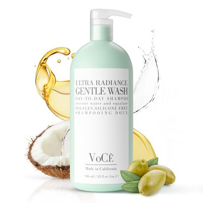 VoC Haircare Gentle Wash Vegan Cruelty-Free Shampoo Clean Haircare, Color Safe, Paraben and Sulfate Free, Ultra Radiance, Hydrating, Shine Enhancing (32 oz 946 ml)