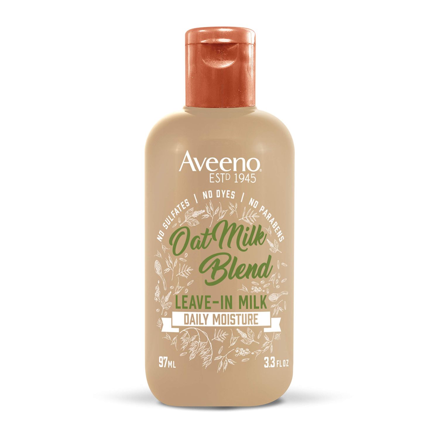 Aveeno Farm-Fresh Oat Milk Leave-In Hair Conditioner Treatment, Lightweight Moisturizer for Dry Damaged Hair, Safe for Color-Treated Hair, Sulfate, Paraben Dye-Free